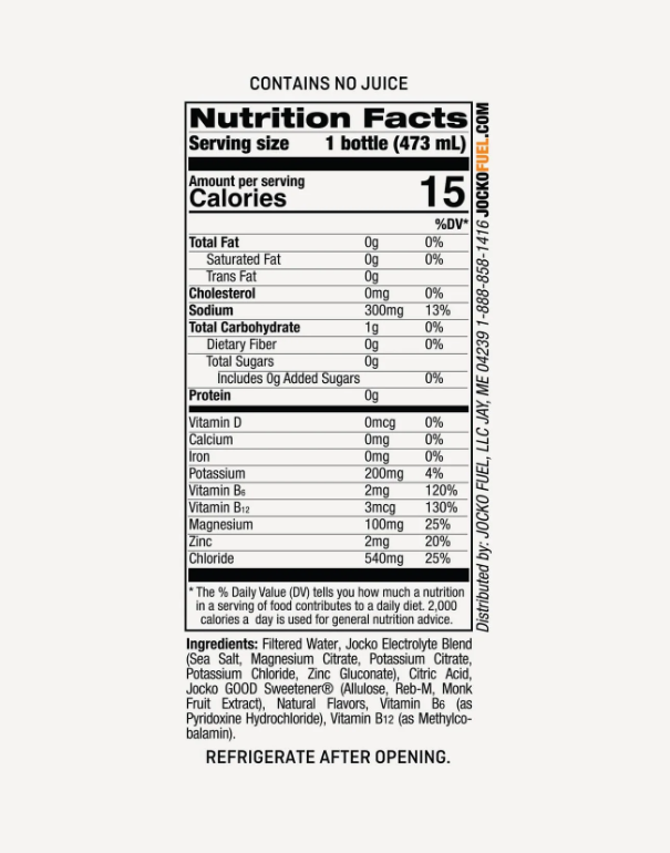 JOCKO HYDRATE DRINK 12 pack