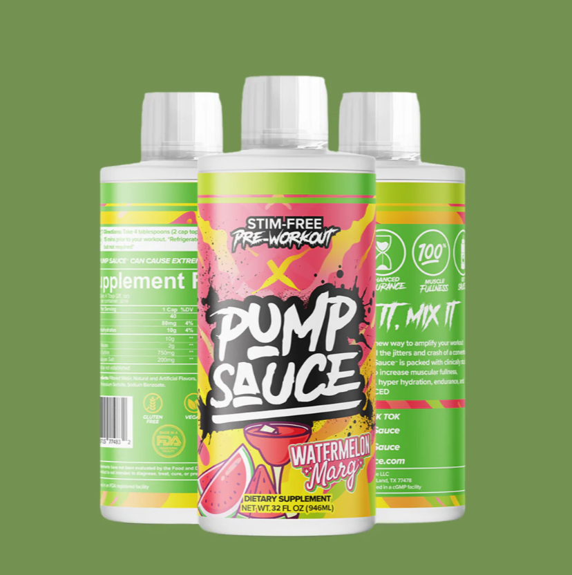 PUMP SAUCE™️ Liquid Glycerol Stim Free Pre-Workout 16/32 Servings