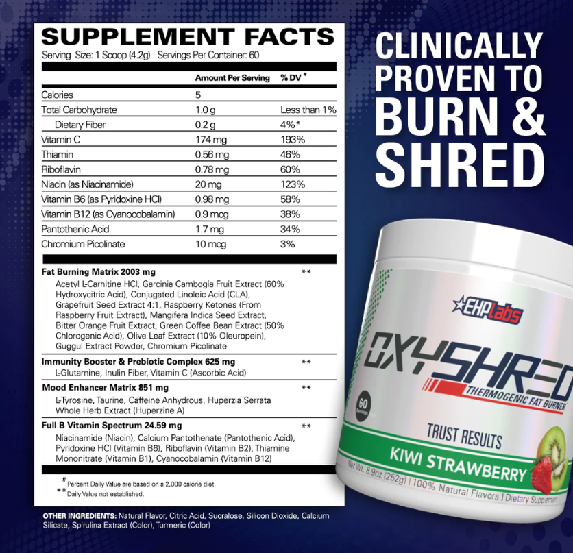 OxyShred Thermogenic Fat Burner 60 serv