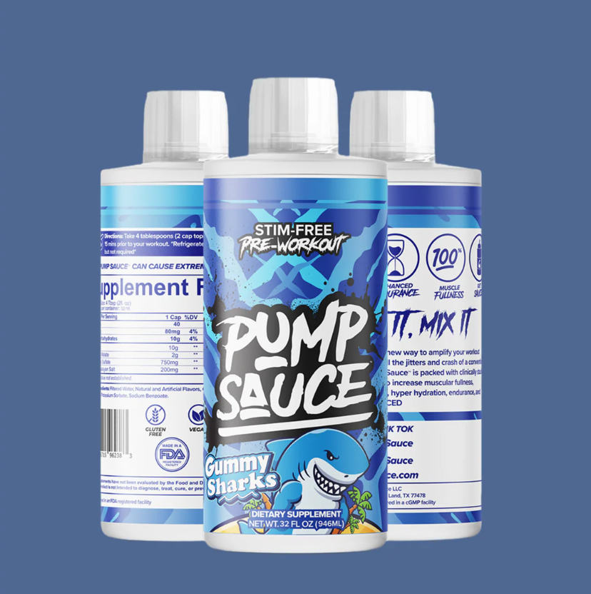 PUMP SAUCE™️ Liquid Glycerol Stim Free Pre-Workout 16/32 Servings