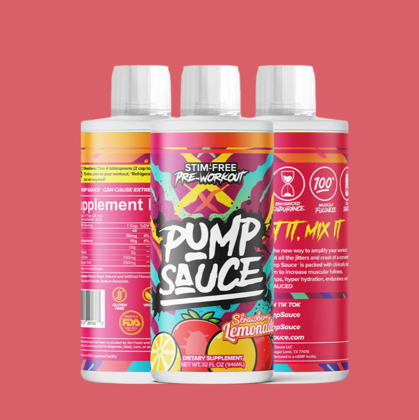 PUMP SAUCE™️ Liquid Glycerol Stim Free Pre-Workout 16/32 Servings