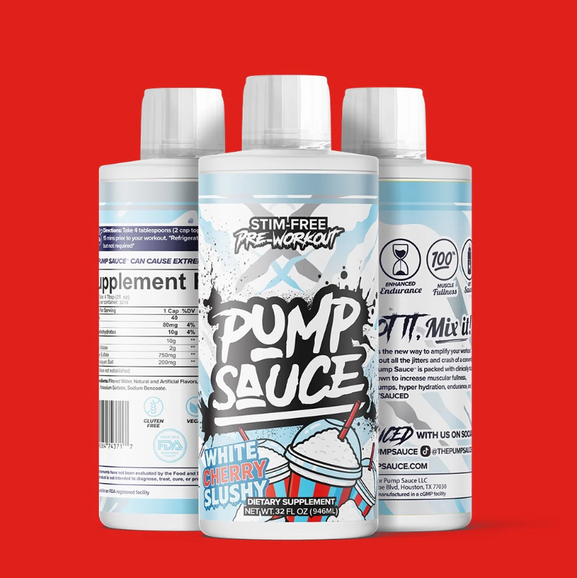 PUMP SAUCE™️ Liquid Glycerol Stim Free Pre-Workout 16/32 Servings