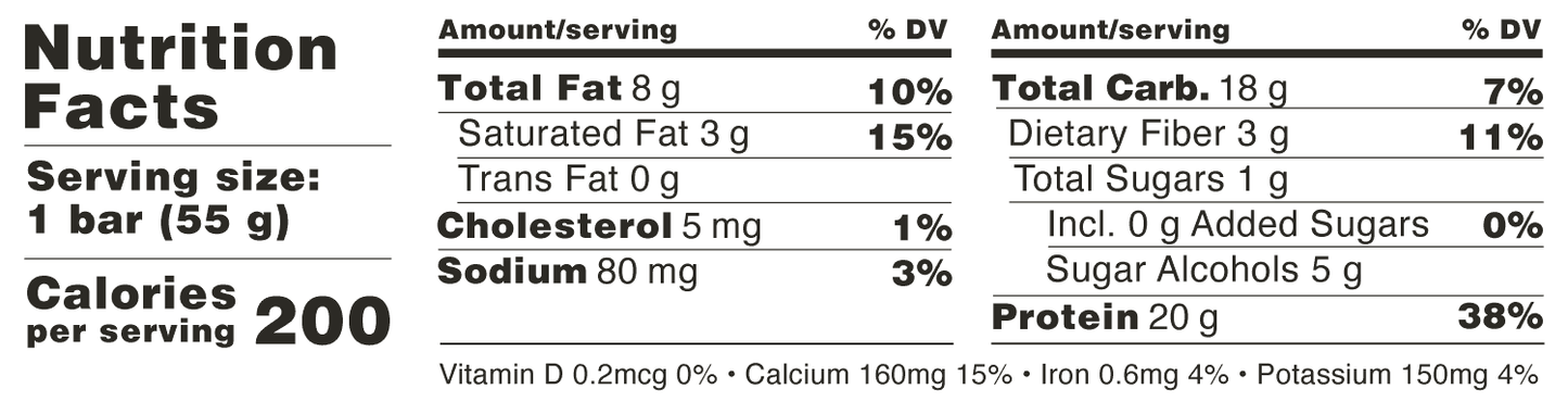 Caramel Cashew Nutrition Facts