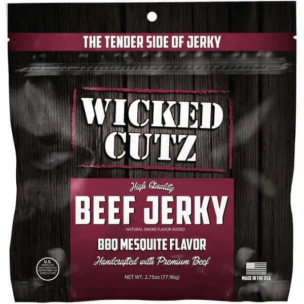 Wicked Cutz Beef Jerky - BBQ Mesquite Flavor