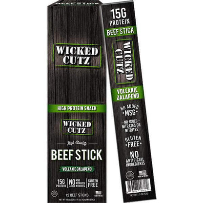 Wicked Cutz Beef Stick - Volcanic Jalapeno