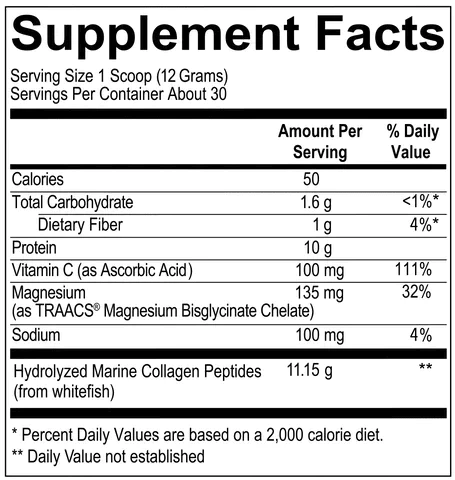 Revive MD Collagen - Supp Facts