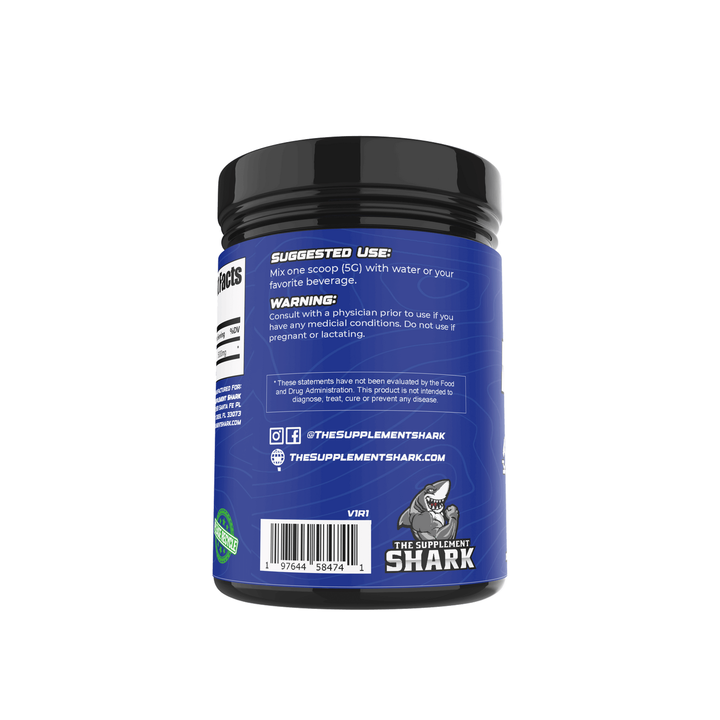 Deep C Creatine Monohydrate 300g Side Panel