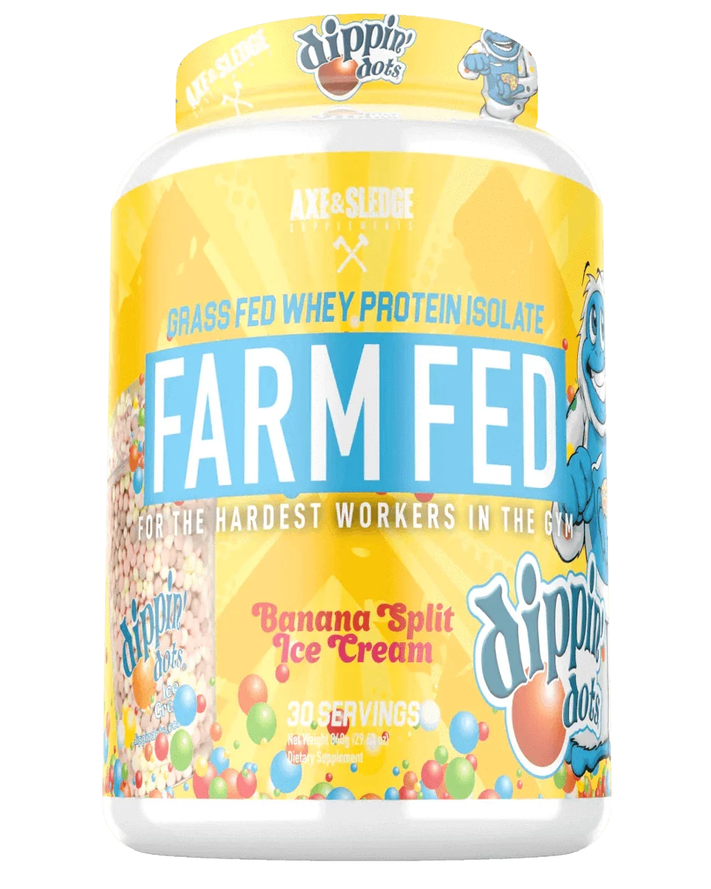 FARM FED Grass Fed Whey - Dippin' Dots Banana Split