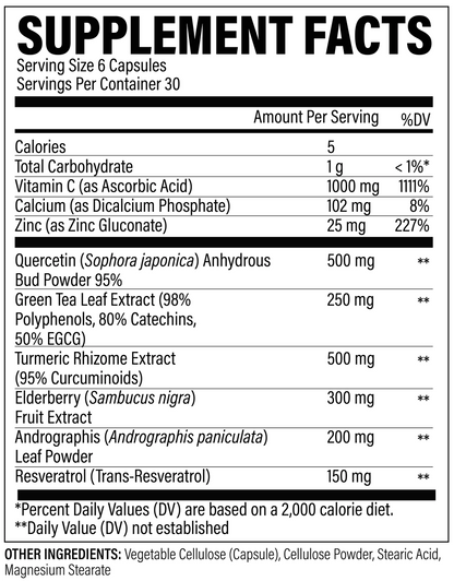 Revive MD Immune Defense - Supp Facts