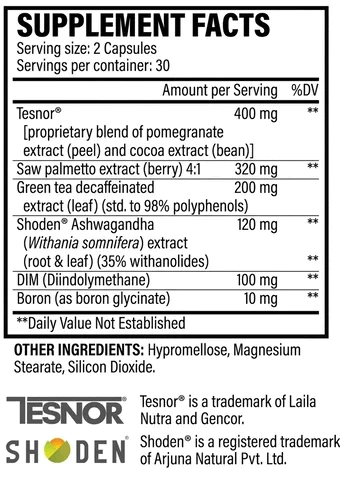 Revive MD Men's Health - Supp Facts