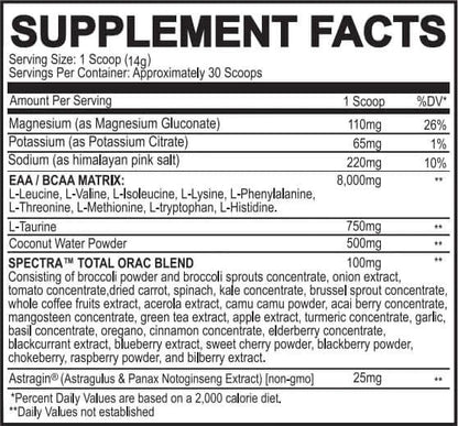 KEYZ EAA Matrix - Supp Facts