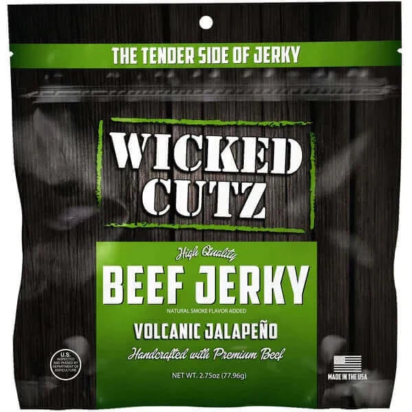 Wicked Cutz Beef Jerky - Volcanic Jalapeno