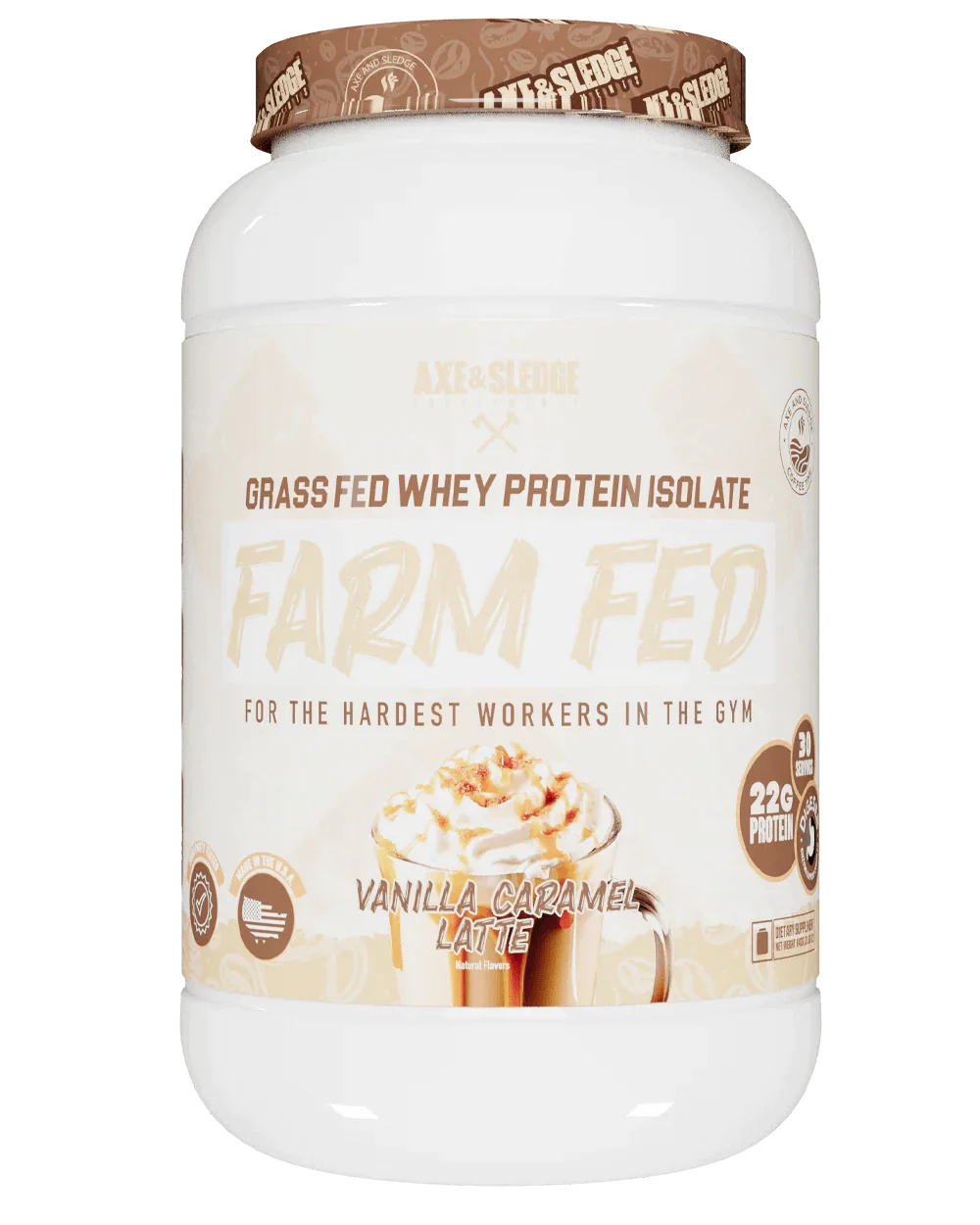 FARM FED Grass Fed Whey - Vanilla Caramel Latte