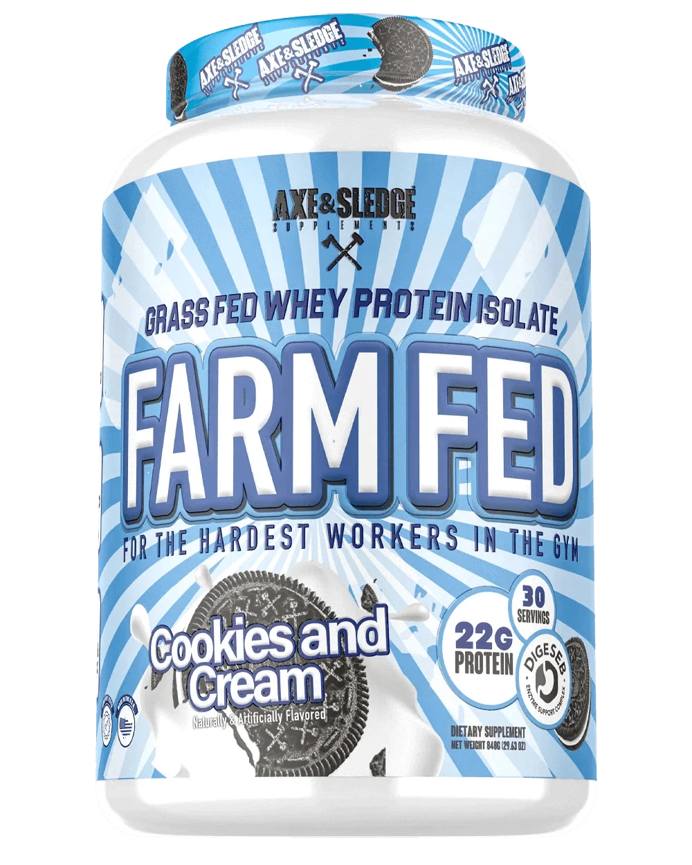 FARM FED Grass Fed Whey - Cookies and Cream