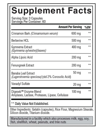 Humaslin Supp Facts 60 serv