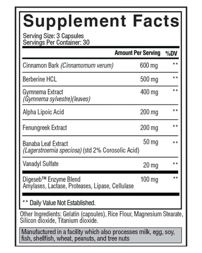 Humaslin Supp Facts 30 serv