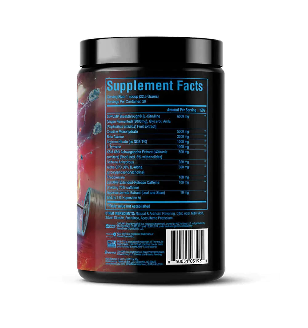 RED, WHITE & BOOM PRE-WORKOUT Supp Facts