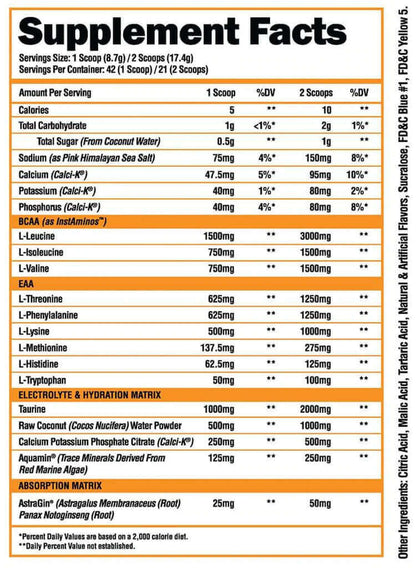 Alpha Lion SUPERHUMAN INTRA - Supp Facts