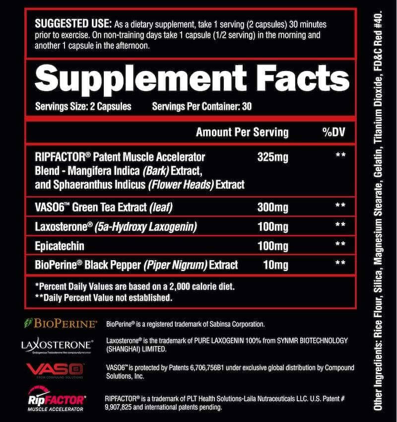 Alpha Lion SUPERHUMAN MUSCLE - Supp Facts