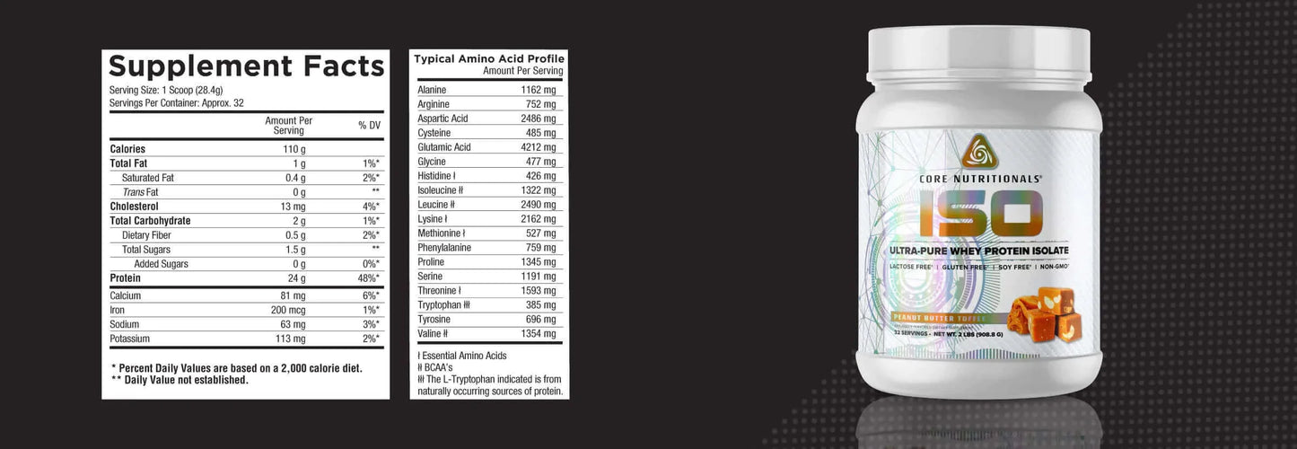 CORE ISO 2LB - SUPP FACTS